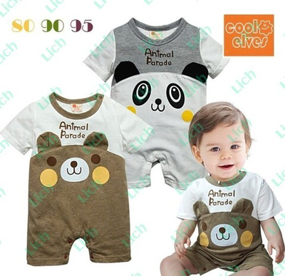 Песочник с принтом панды или медведя и надписью