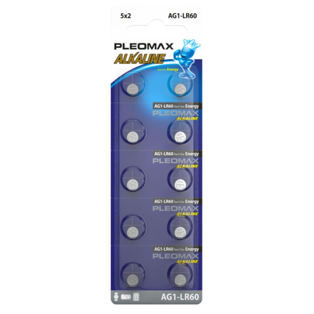 Батарейки Pleomax AG1 LR621 LR60 Button Cell | Кнопочные (часовые)
