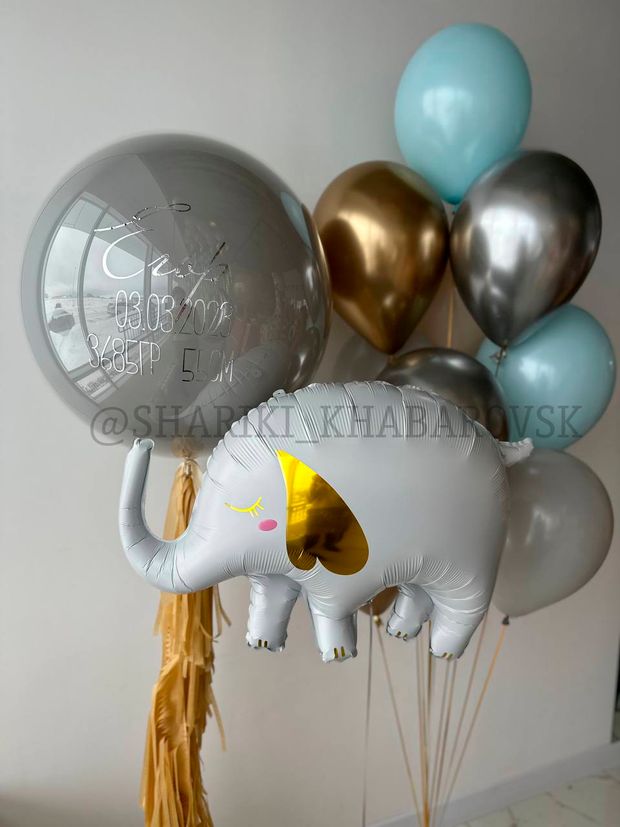 Воздушные шары на выписку для мальчика №8050