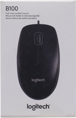 Logitech Optical Mouse B100 Black  &lt;910-003357/910-005547/910-006605&gt;  (OEM) USB 3btn+Roll