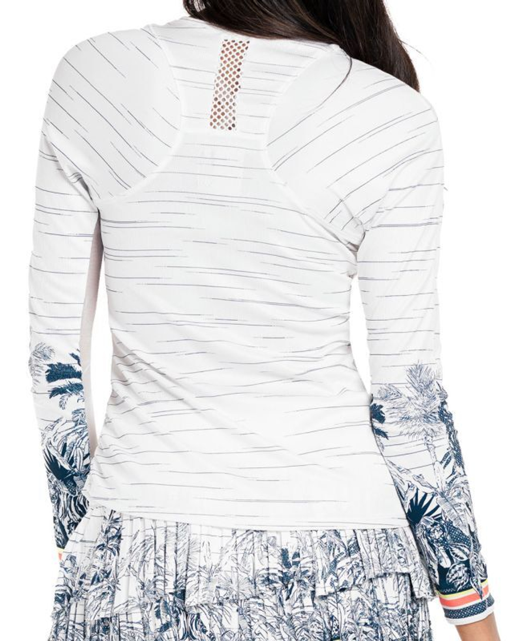 Женская теннисная футболка (dł. Рукава) Lucky in Love Palms D'Amour Long Sleeve - white