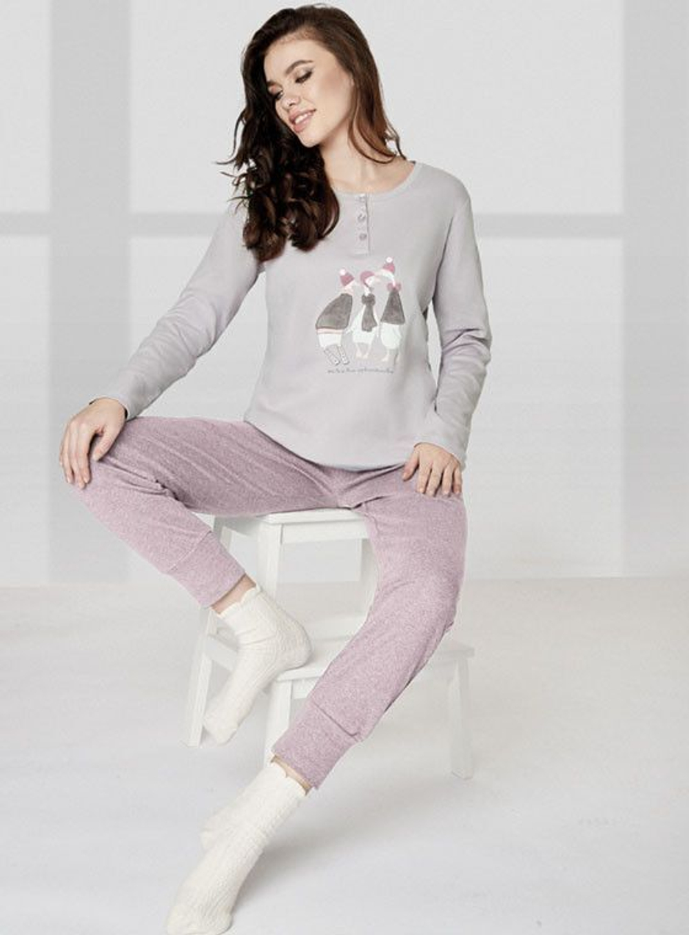 Пижама Goose из интерлока (Размер: S) (Цвет: сиреневый)