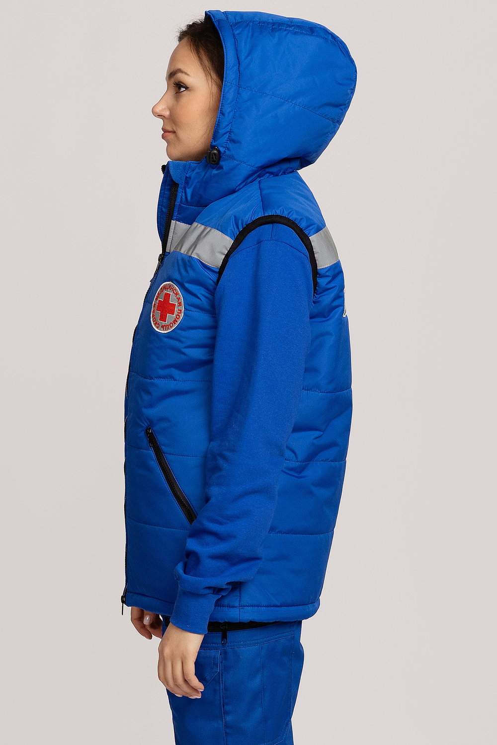 Жилет утепленный с капюшоном женский СП MedicLine