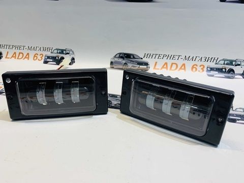 LED ПТФ Sal-Man 3 полосы 40W на ВАЗ 2110-15