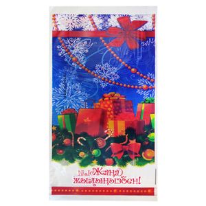 Пакет новогодний подарочный Россия 19,5*35 см слюда С Новым Годом 1 шт/упак