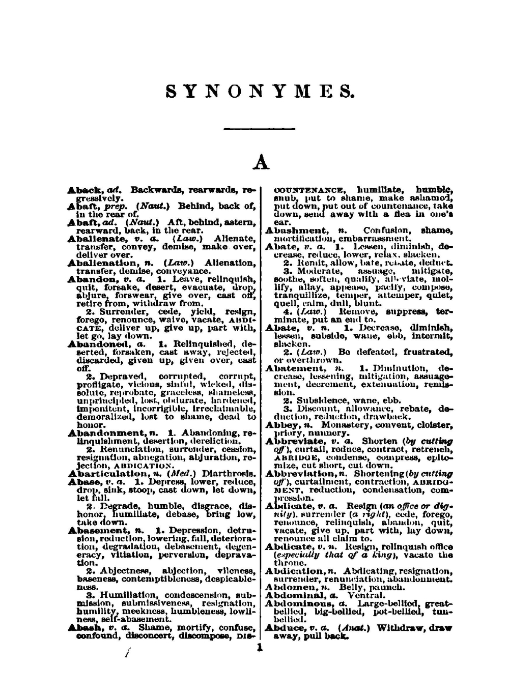 A dictionary of English synonymes and synonymous of parallel expressions, designed as a practical guide of aptness and variety of phraseology | Soule Richard