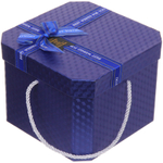 Коробка подарочная «Близкому человеку» 19*19*14 см, синий