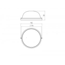 Светильник ЭРА НБП 03-60-001 Акватермо алюминий/стекло IP54 E27 max 60Вт D176 круг белый