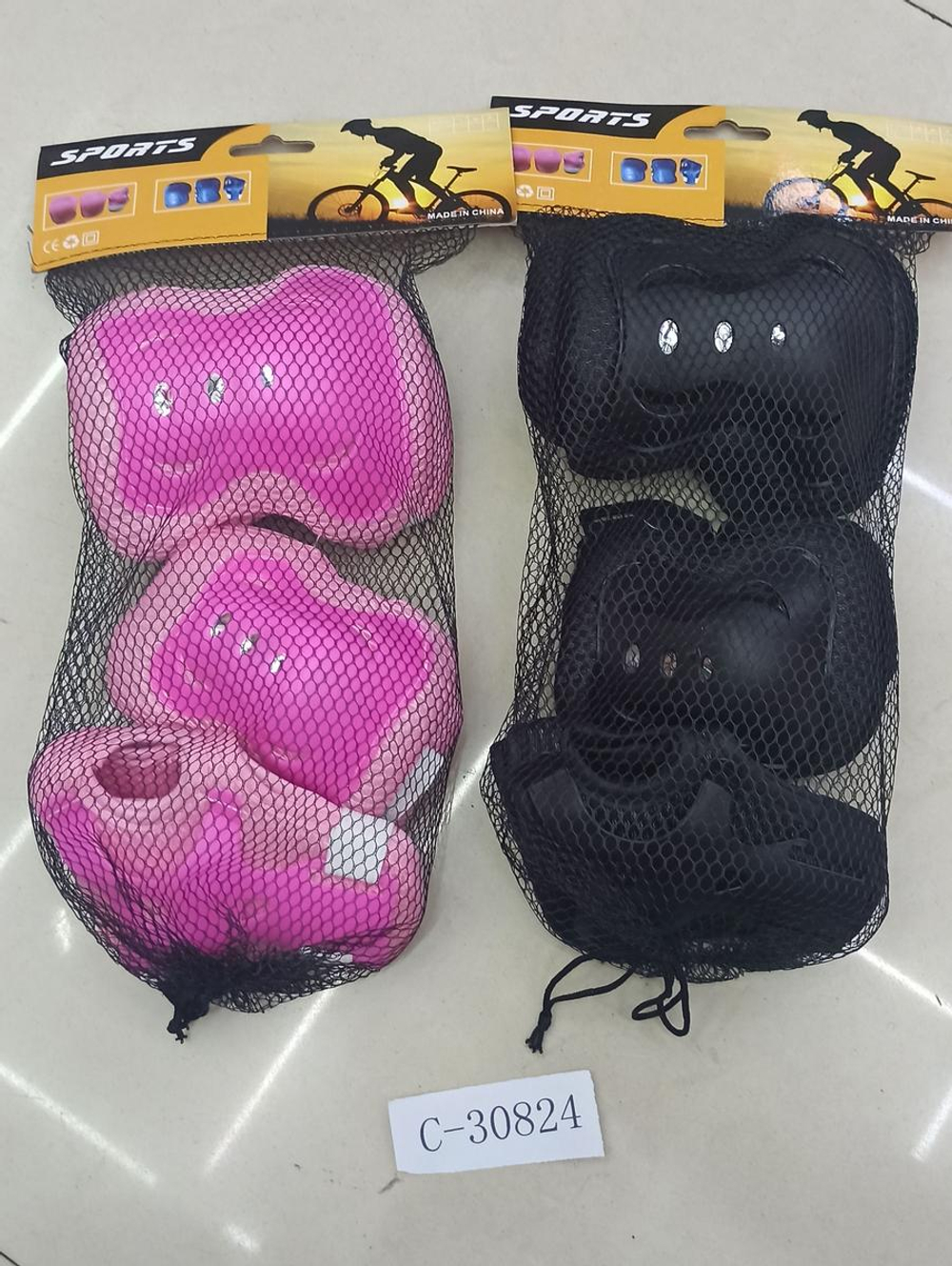 Защита : наколенники+налокотники+на кисти рук, в сетке, 4 цвета микс, с-30824