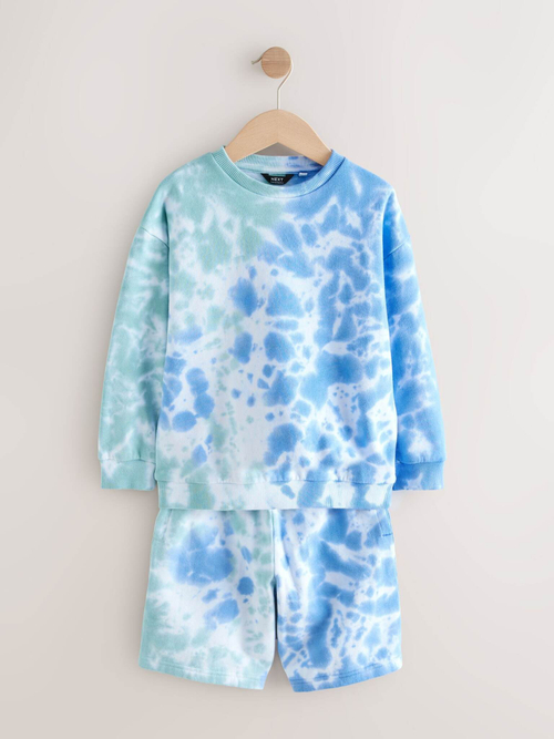 Толстовка и шорты в комплекте для мальчика Next AG5-817, Синий, Салатовый