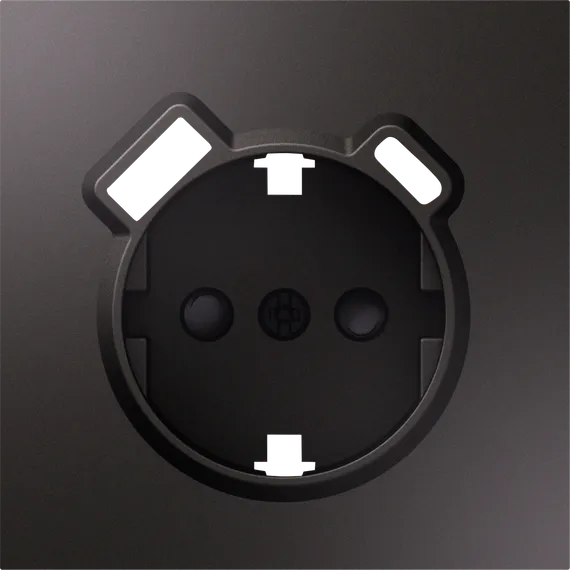 Donel S08 мокко накладка для розетки Schuko с зарядным устройством USB A+C, со шторками 16A 250 В~,