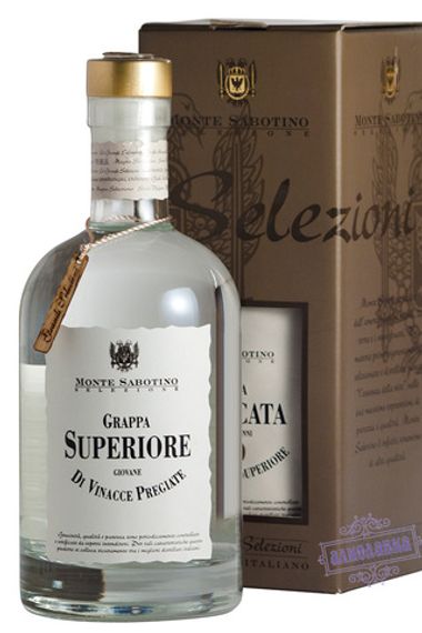 Монте Сабатино Граппа Супериоре. Граппа молодая в подарочной упаковке. 0,7 Л