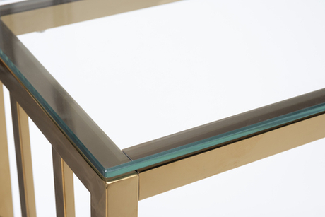 Консоль прозр.стекло/золото 100x30x78см Garda Decor