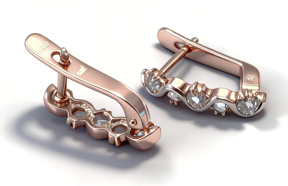 Ювелирные серьги из серебра 925 пробы с позолотой,вставка топаз натуральный.