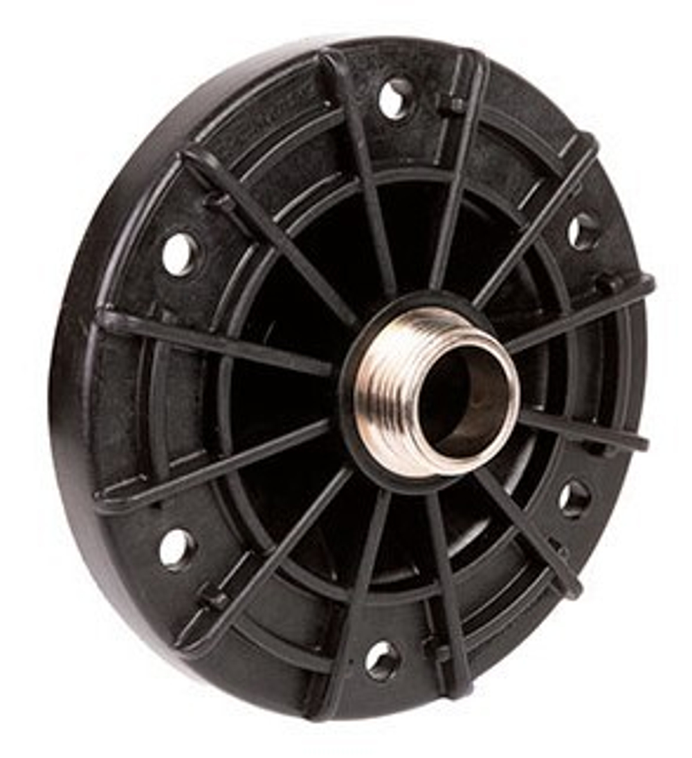 Фланец со штуцером d158-1" (ПЛАСТИК+МЕТАЛЛ штуцер)   Джилекс