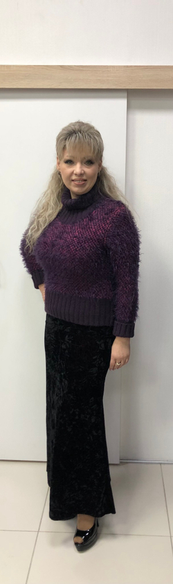 Длинная велюровая юбка с "переливом" цветов