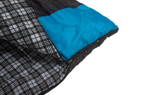 Спальный мешок INDI Vermont Plus L-zip от -15 °C (одеяло с подголовником, фланель, 195+35X85 см)