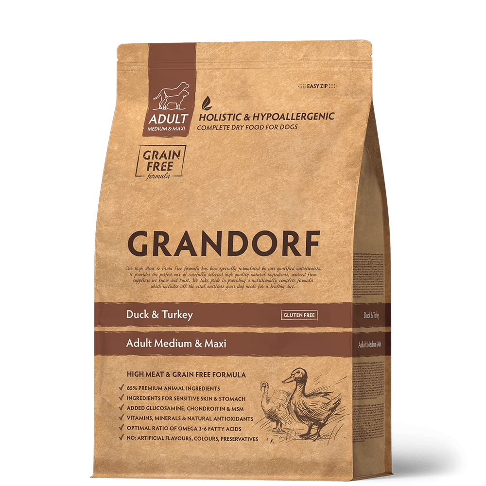 GRANDORF для вз.собак всех пород Утка с индейкой 1 кг