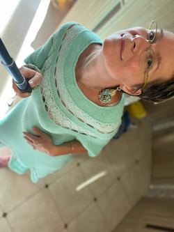 Набор Пряжи для вязания Микс с Кружевом хлопок люрекс