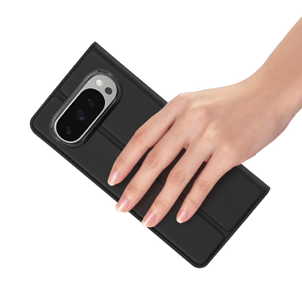 Чехол книжка из PU кожи черного цвета от Dux Ducis для Google Pixel 10 Pro XL, серия Skin Pro Series Case