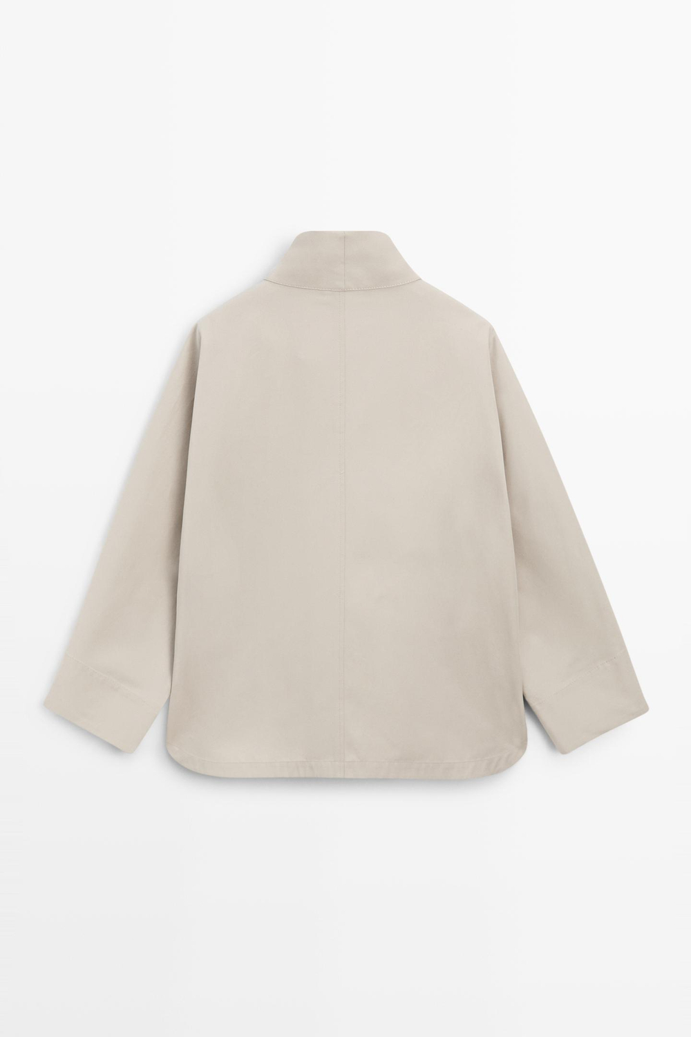 Massimo Dutti Куртка с воротником-стойкой, натуральный/кремовый