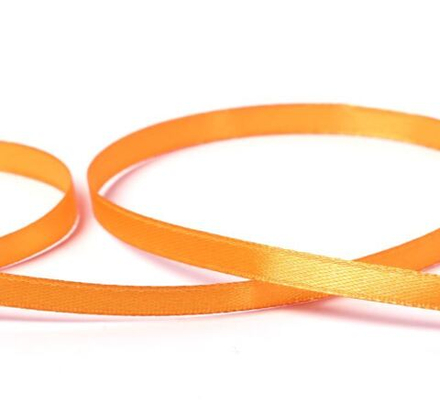 Лента атласная 6 мм ( 1/4 "),№021 оранжевый