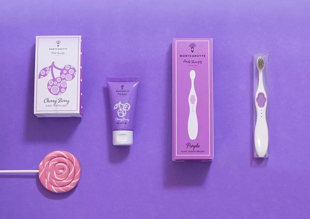 Montcarotte Kids Tooth Brush Purple MC212 детская зубная щетка сиреневая