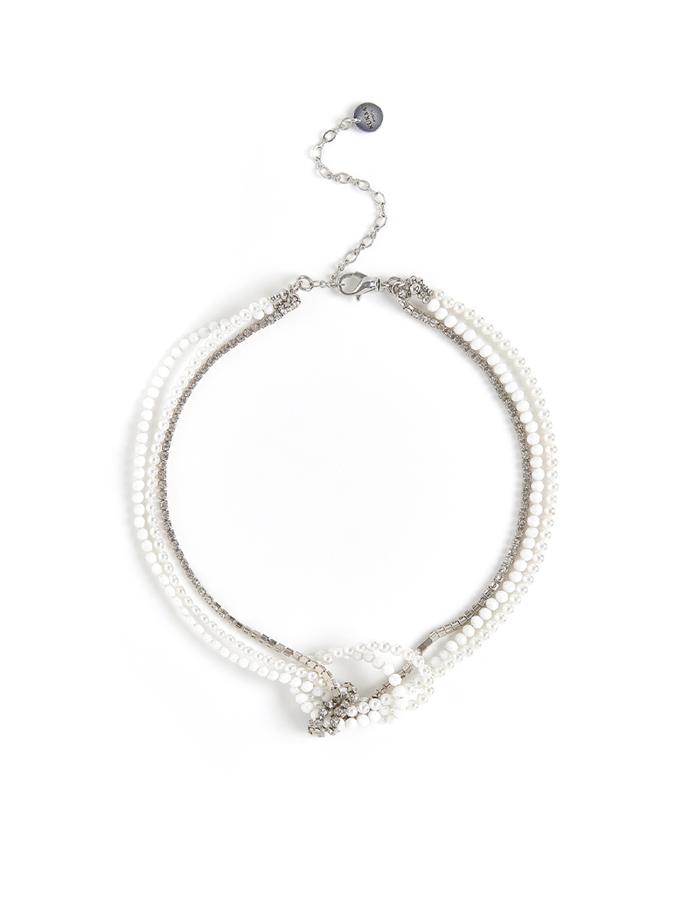 Колье "White Knot Zircon"