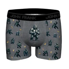 Мужские трусы боксеры серые с принтом JOHN FRANK JFBDFR392-GORILLA