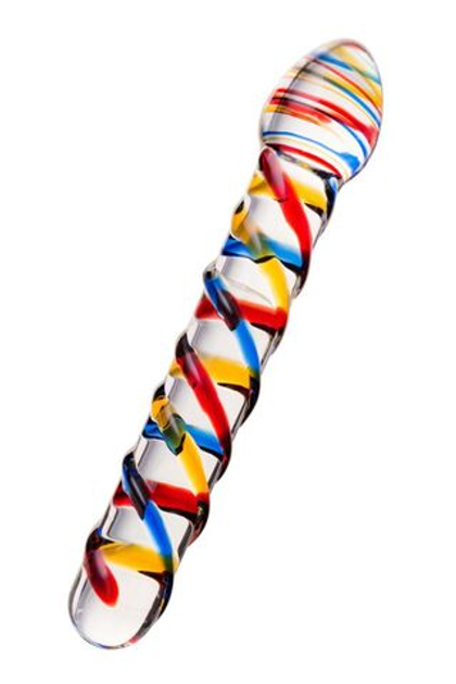 Стеклянный фаллос с гладкой головкой - 19,5 см.