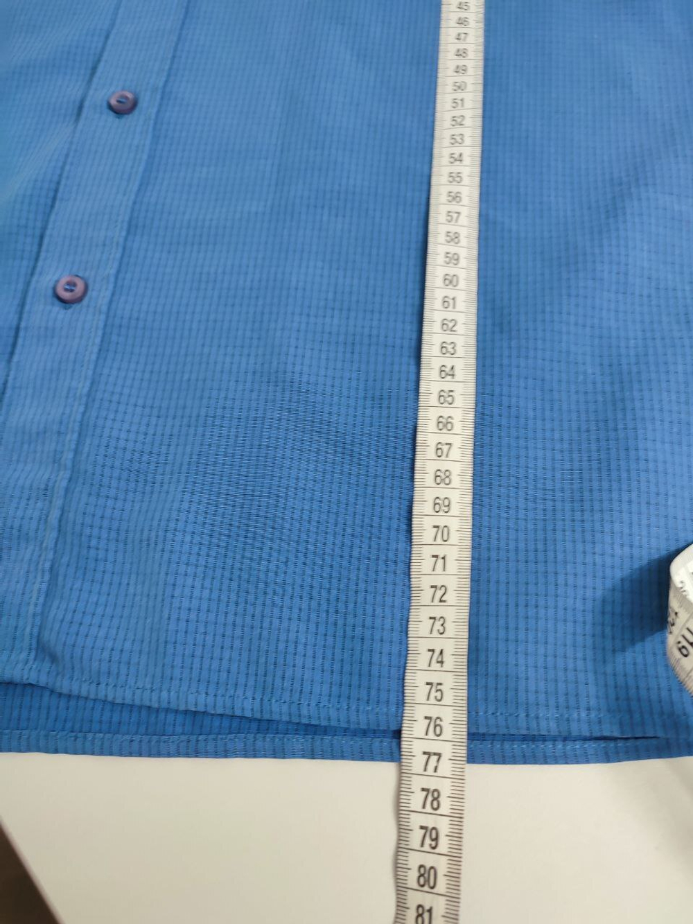 Рубашка Casual синяя в клетку 46 размер