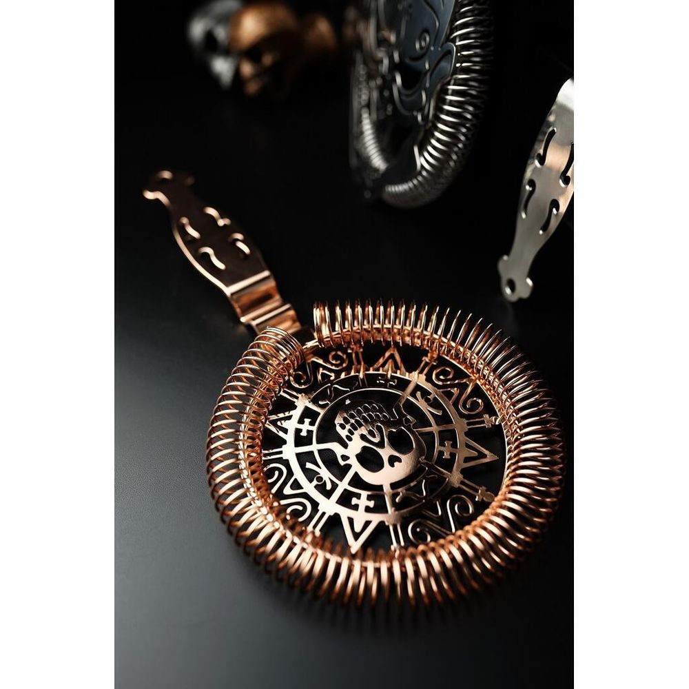 Стрейнер барный нерж. 19 см d 10,3 см медь Череп Luxury   P.L.- Barbossa