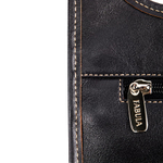 Сумка молодежная FABULA "Kansas", натуральная кожа, отстрочка, молния, 230x310x40 мм, черная, S.15.TX