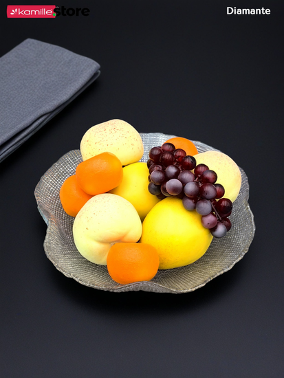 Блюдо салатник 28х8 см. из стекла Diamante