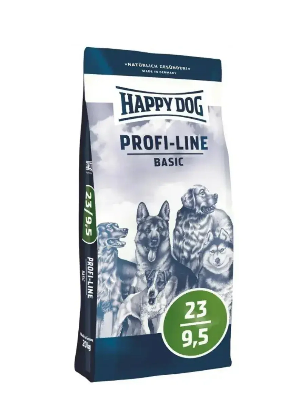 Корм для собак с птицей Happy Dog Profi Krokette 23/9,5 Basis (Хеппи дог Профи крокет), 20 кг