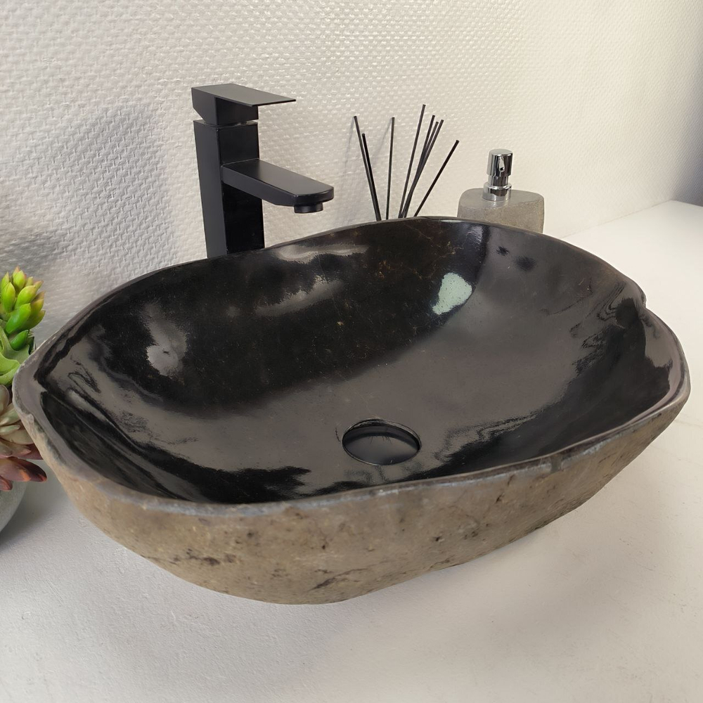 Раковина из речного камня RS-65226 52*40*15 0862