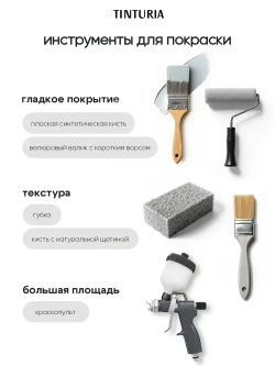 Краска для мебели и декора меловая TINTURIA без запаха ,золото эльдорадо 0,25 кг