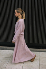 Лиловая юбка из мохера