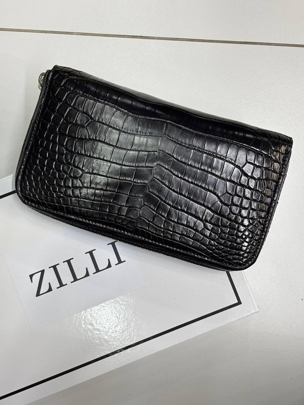 Портмоне из кожи крокодила Zilli