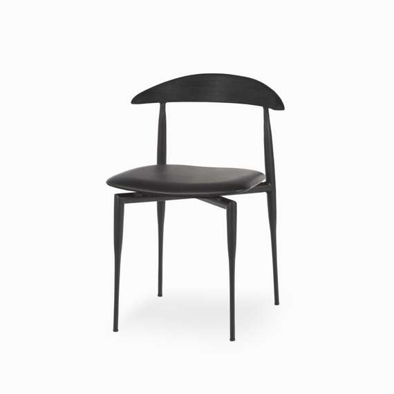 Стул Tor, черный с черной спинкой