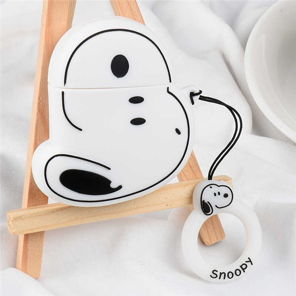 Чехол для AirPods/AirPods 2 3D Snoopy №1 (белый)