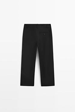 Massimo Dutti Зауженные брюки капри, черный