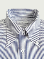 Рубашка button-down (с воротником на пуговицах) из сирсакера в синюю полоску