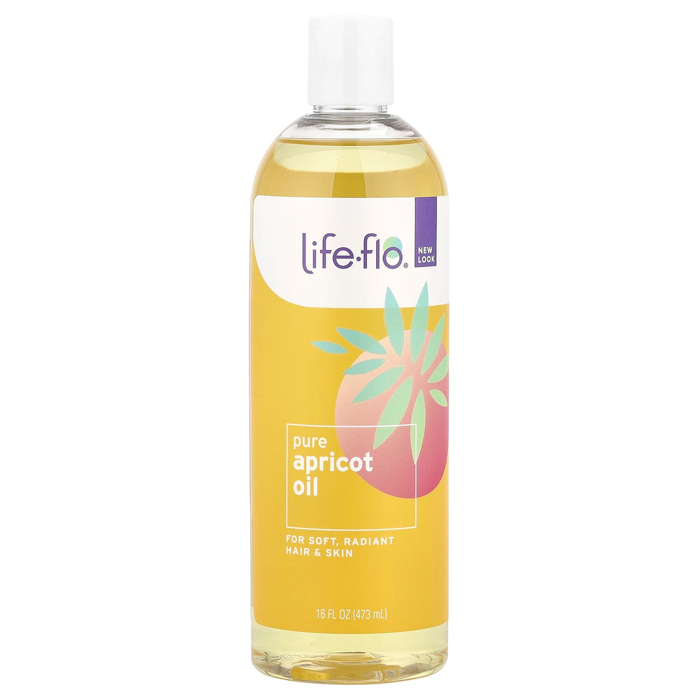 Life-flo, Чистое абрикосовое масло для ухода за кожей, 473 мл