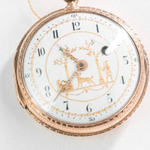 Антикварные золотые карманные часы XVIII века