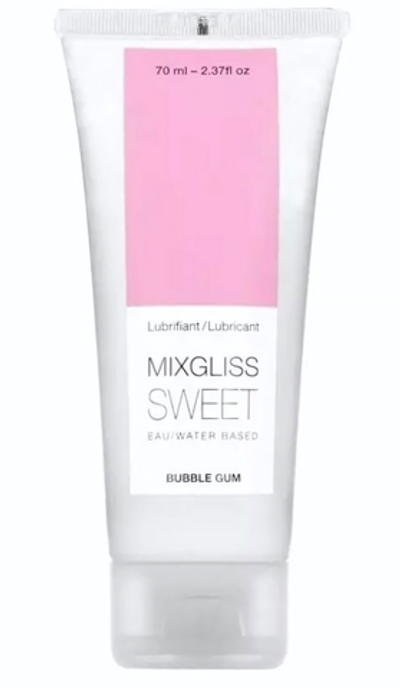 Смазка на водной основе Mixgliss Sweet с ароматом бабл-гам - 70 мл.