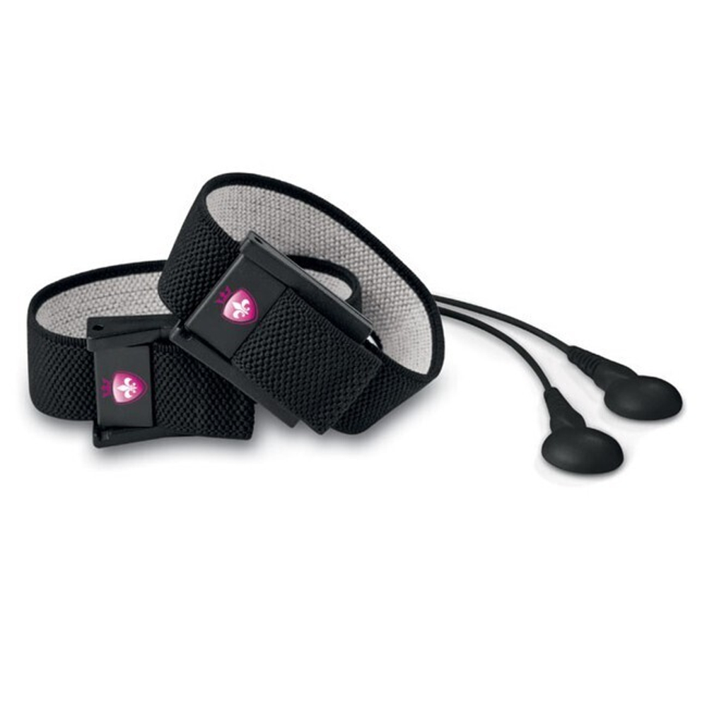 Манжеты на пенис и мошонку Charming Chuck с электростимуляцией (Цвет: черный)