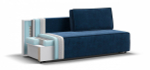 Диван Норд мини Велюр Монолит синий