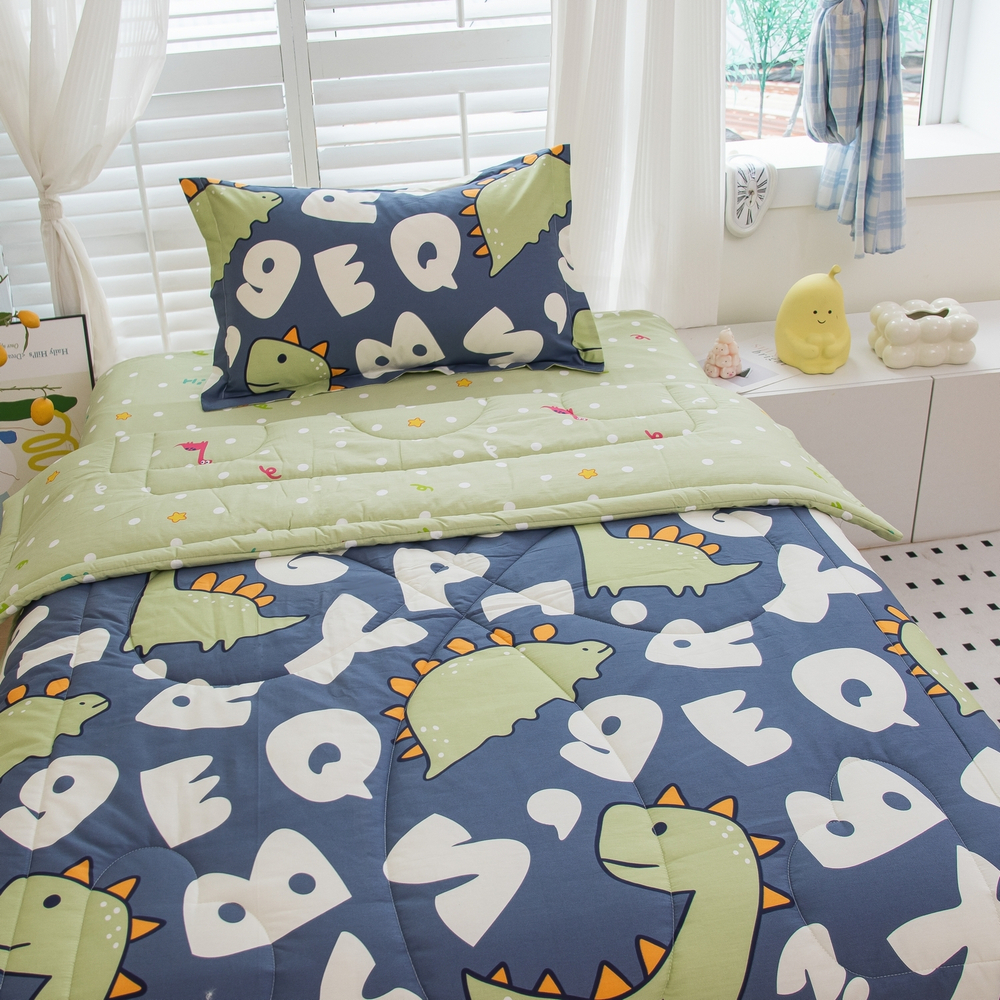 Комплект постельного белья Сатин с Одеялом Young 100% хлопок на резинке OBKR029