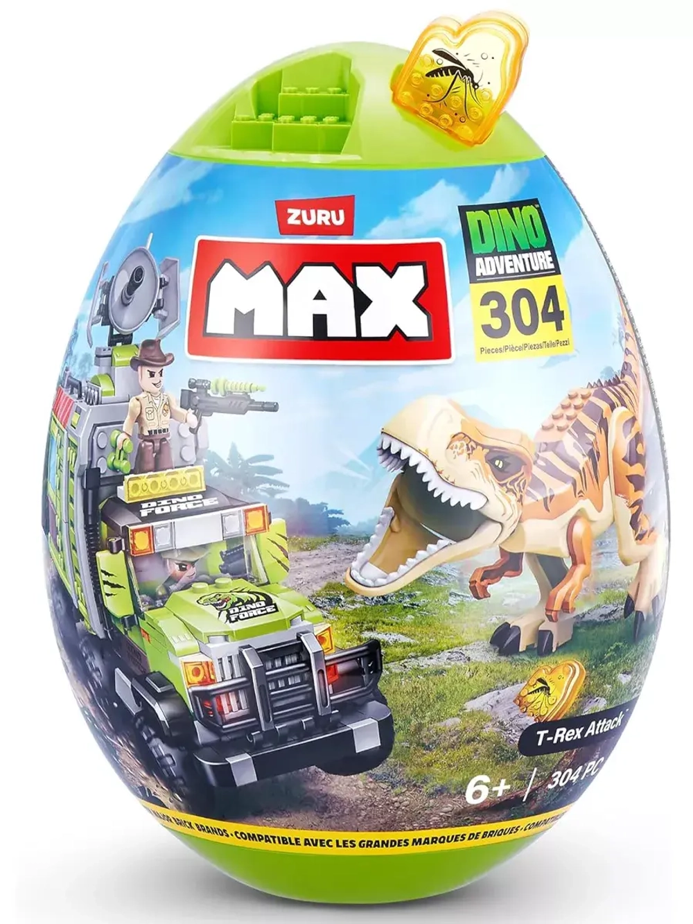 Конструктор Zuru Max Build More Dino Adventure T-Rex Attack